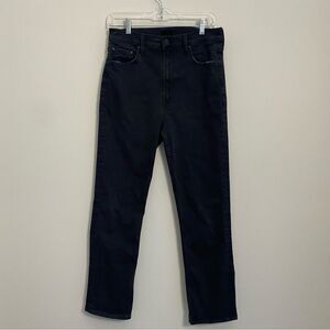 MOTHER Not Guilty High Waisted Rider Ankle Denim Jeans Black